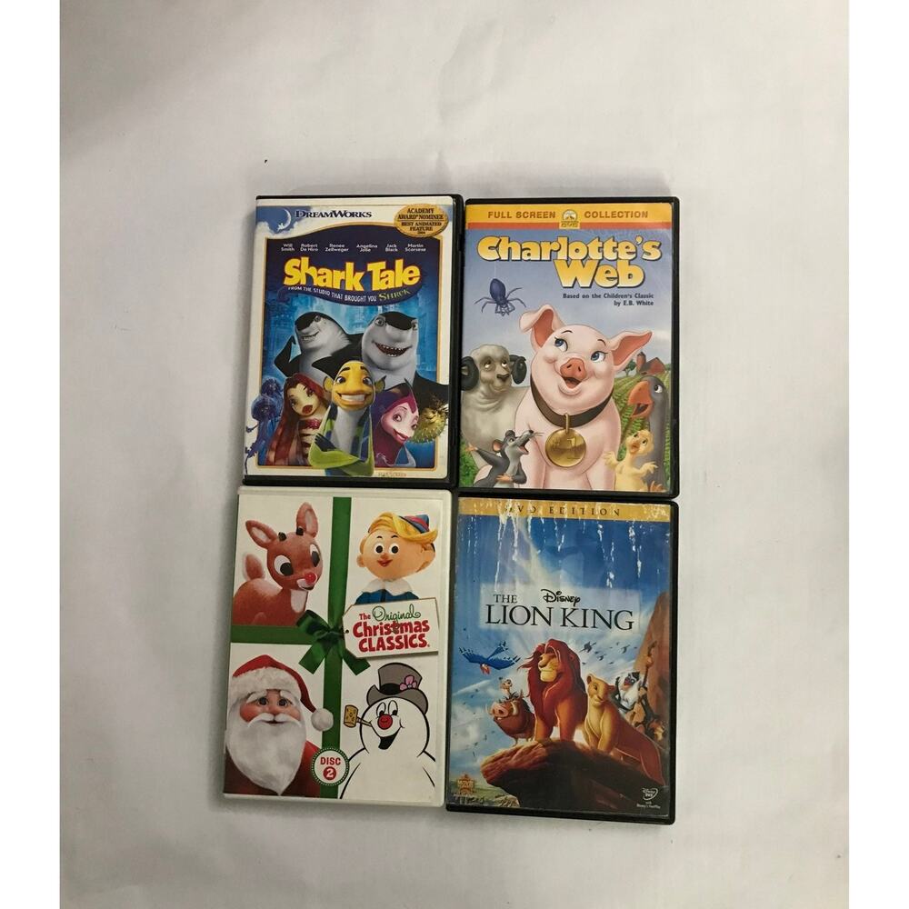 Children's DVD Sharktale/Charlotte's Web/Original Christmas Classics 2/Lion King
